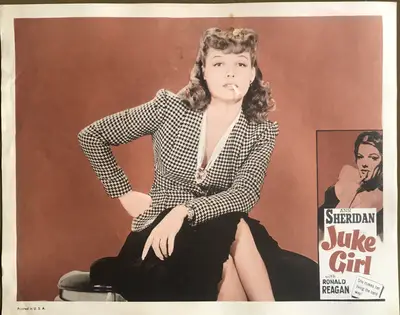 Juke Girl 1950's Re=Release Lobby Card Set Of 4 image 1