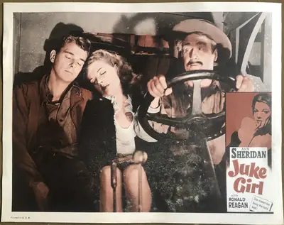 Juke Girl 1950's Re=Release Lobby Card Set Of 4 image 2