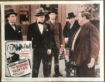 Roaring Twenties 1950's Re-Release Lobby Card Set of 4 image 2