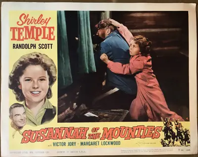 Susannah of the Mounties 1958 NTA Re-Release 4 Card Set image 3
