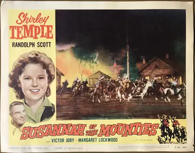 Susannah of the Mounties 1958 NTA Re-Release 4 Card Set image 4