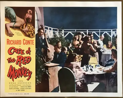 Little Red Monkey LobbyCard Set Of 8 image 5