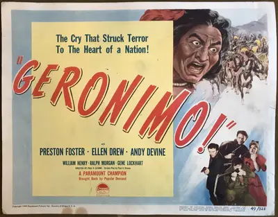 Geronimo 1949 Re-Release Lobby Card Set Of 8 image 1