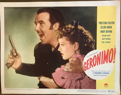 Geronimo 1949 Re-Release Lobby Card Set Of 8 image 2
