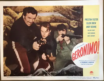 Geronimo 1949 Re-Release Lobby Card Set Of 8 image 4