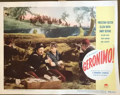 Geronimo 1949 Re-Release Lobby Card Set Of 8 image 6