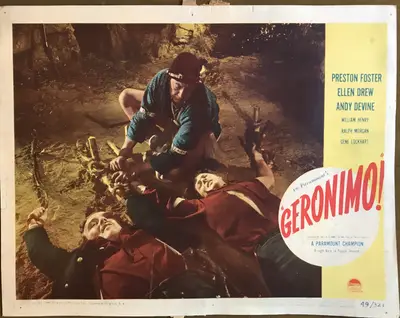 Geronimo 1949 Re-Release Lobby Card Set Of 8 image 8