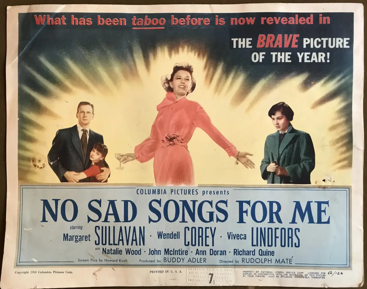No Sad Songs for Me Lobby Card Set Of 8