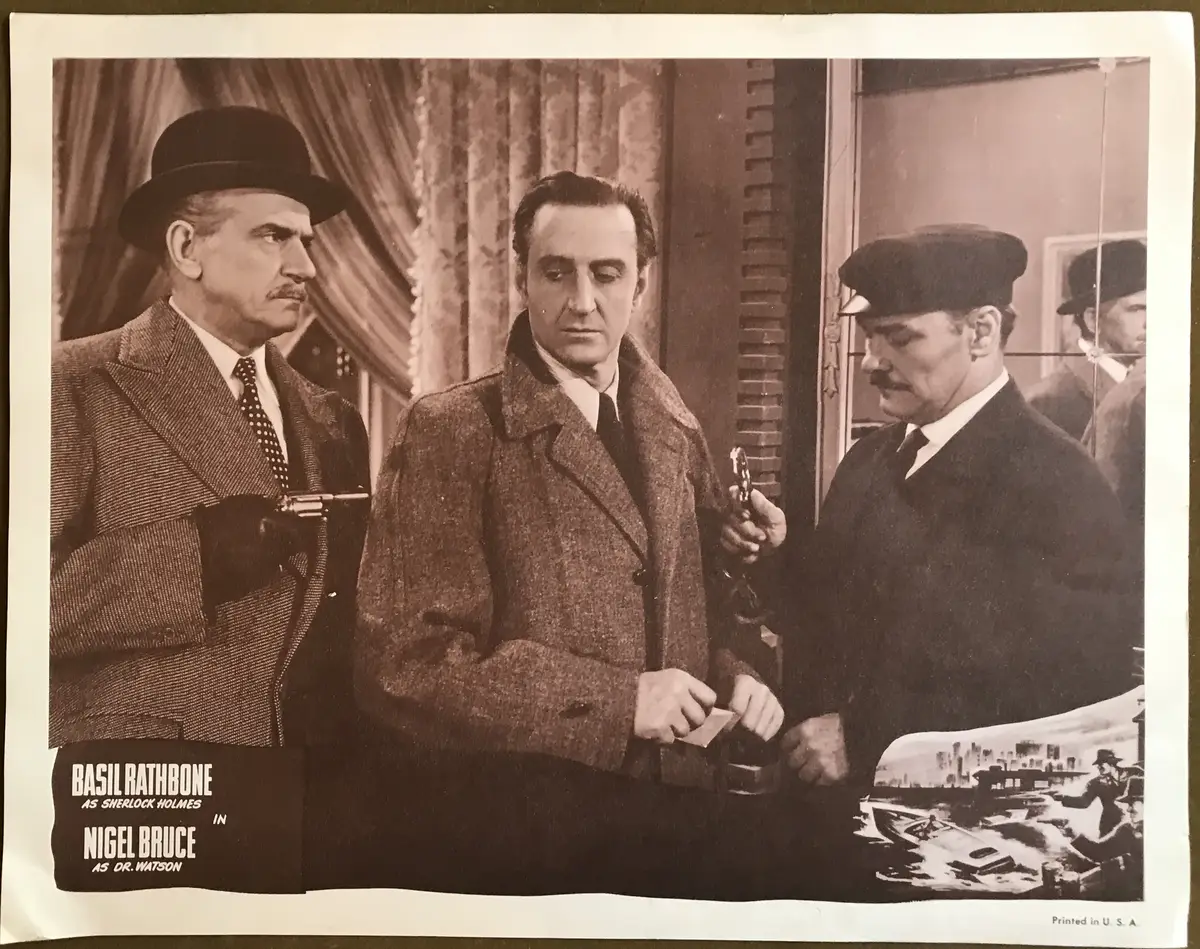 Sherlock Holmes Stock Lobby Card Set from the 1950's