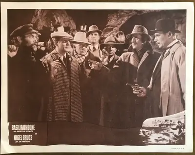 Sherlock Holmes Stock Lobby Card Set from the 1950's image 2