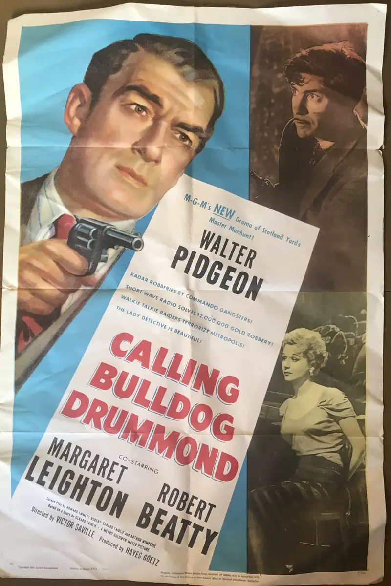 Calling Bulldog Drummond One Sheet