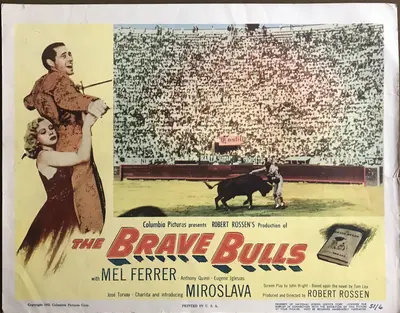 Brave Bulls Lobby Card Set Of 8 image 5