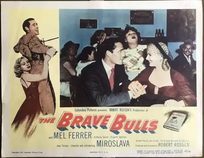 Brave Bulls Lobby Card Set Of 8 image 8