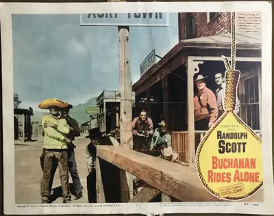 Buchanan Rides Alone Lobby Card Set Of 8 image 2