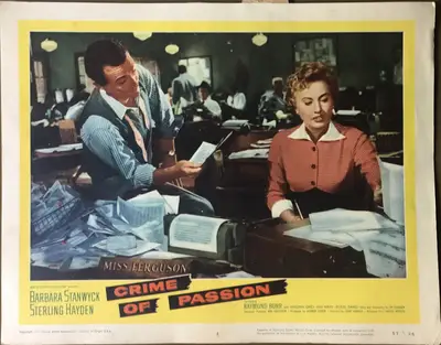 Crime of Passion Lobby Cards (7) image 4