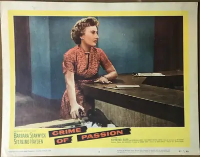 Crime of Passion Lobby Cards (7) image 5