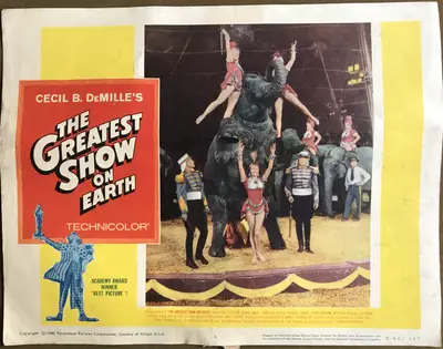 Greatest Show on Earth 1960 Re-Release Lobby Cards (7) image 4