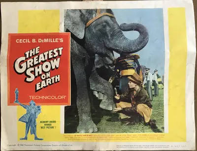 Greatest Show on Earth 1960 Re-Release Lobby Cards (7) image 6