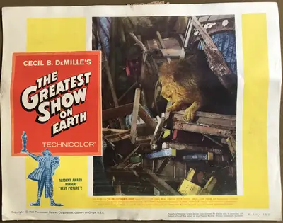 Greatest Show on Earth 1960 Re-Release Lobby Cards (7) image 7