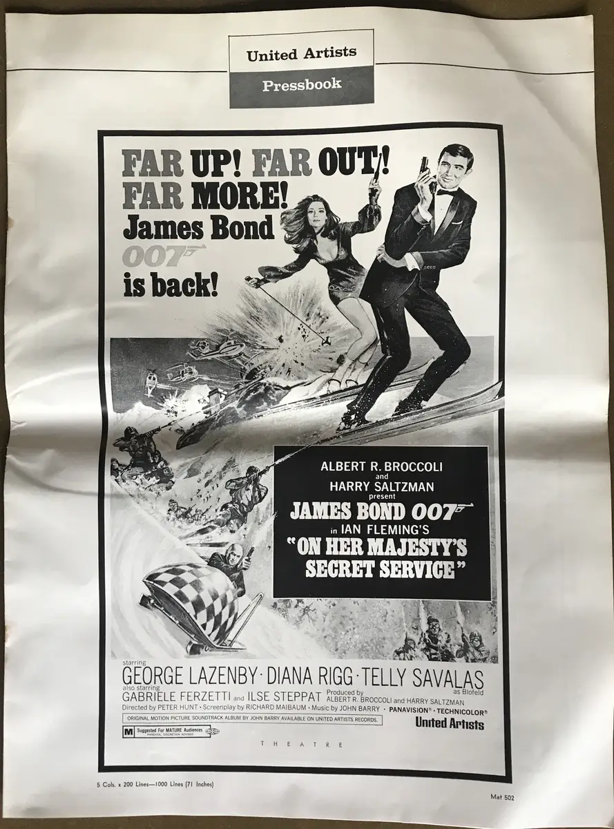 On Her Majesty's Secret Service Press Book