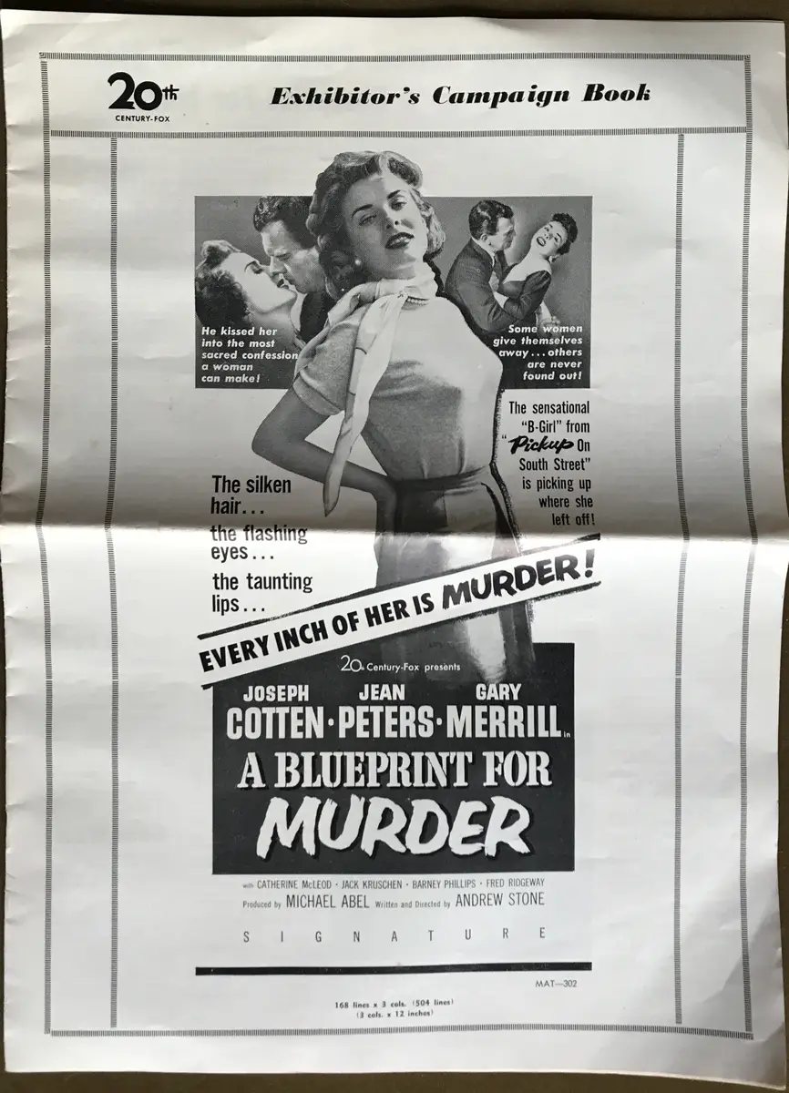 A Blueprint for Murder Press Book