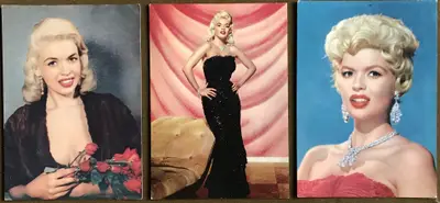 Jayne Mansfield Color Post Cards (3) Circa late 1950's early 1960's (4" X 6") image 7