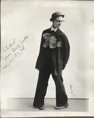 Orig 20s Vaudeville Comedian Wally Jackson Autographed Photos (2) Double Weight  image 3