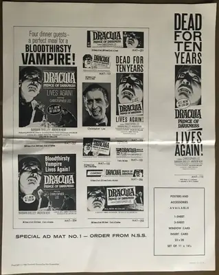 Dracula: Prince of Darkness Press Book and Combo Press Book For Dracula A.D. 1972 and Crescendo image 2