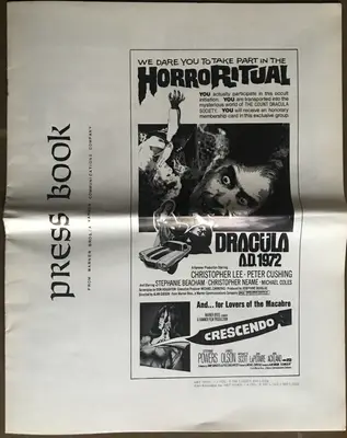 Dracula: Prince of Darkness Press Book and Combo Press Book For Dracula A.D. 1972 and Crescendo image 3