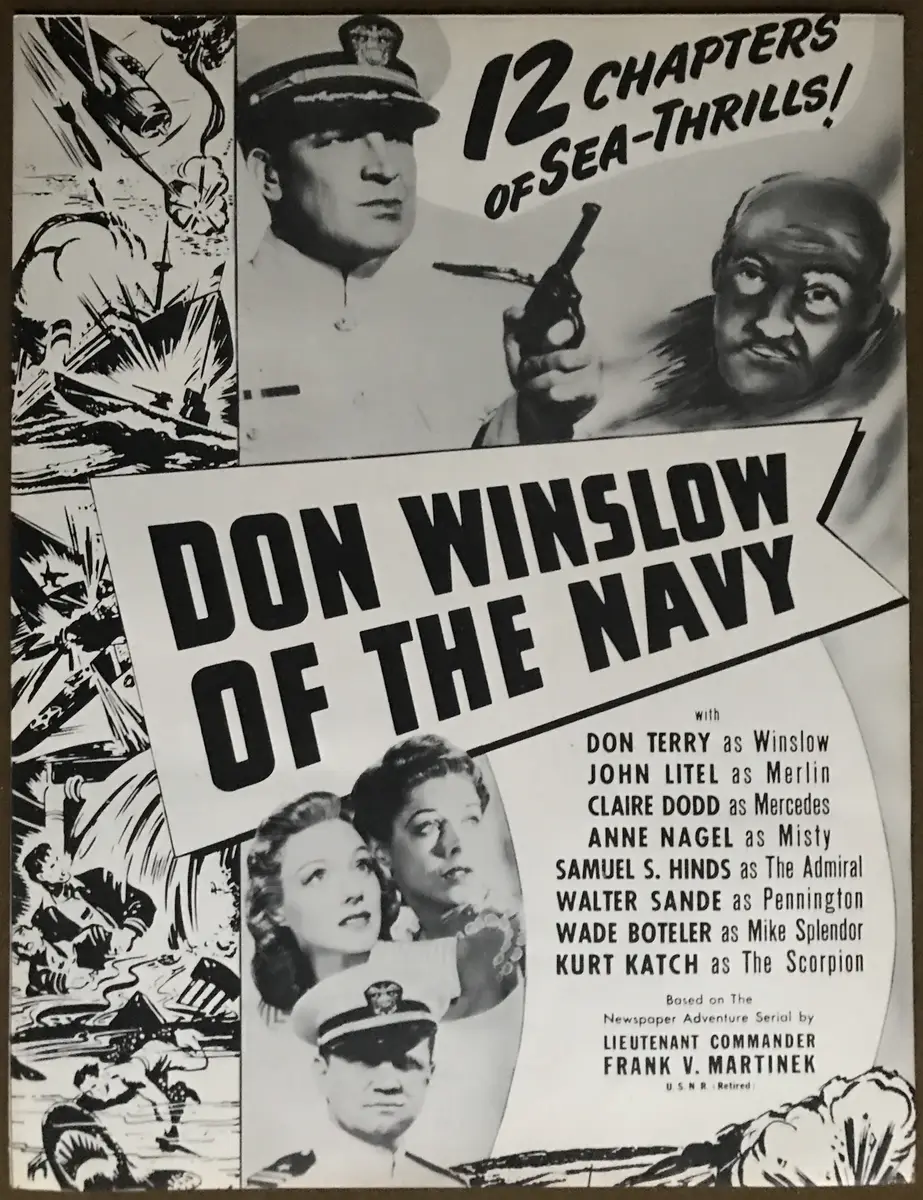 Don Winslow of the Navy 1940's Filmcraft Re-Release Press Book