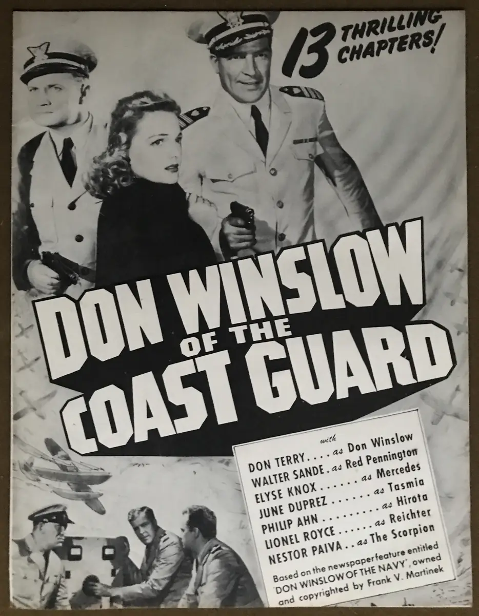 Don Winslow of the Coast Guard 1940's Filmcraft Re-Release Press Book