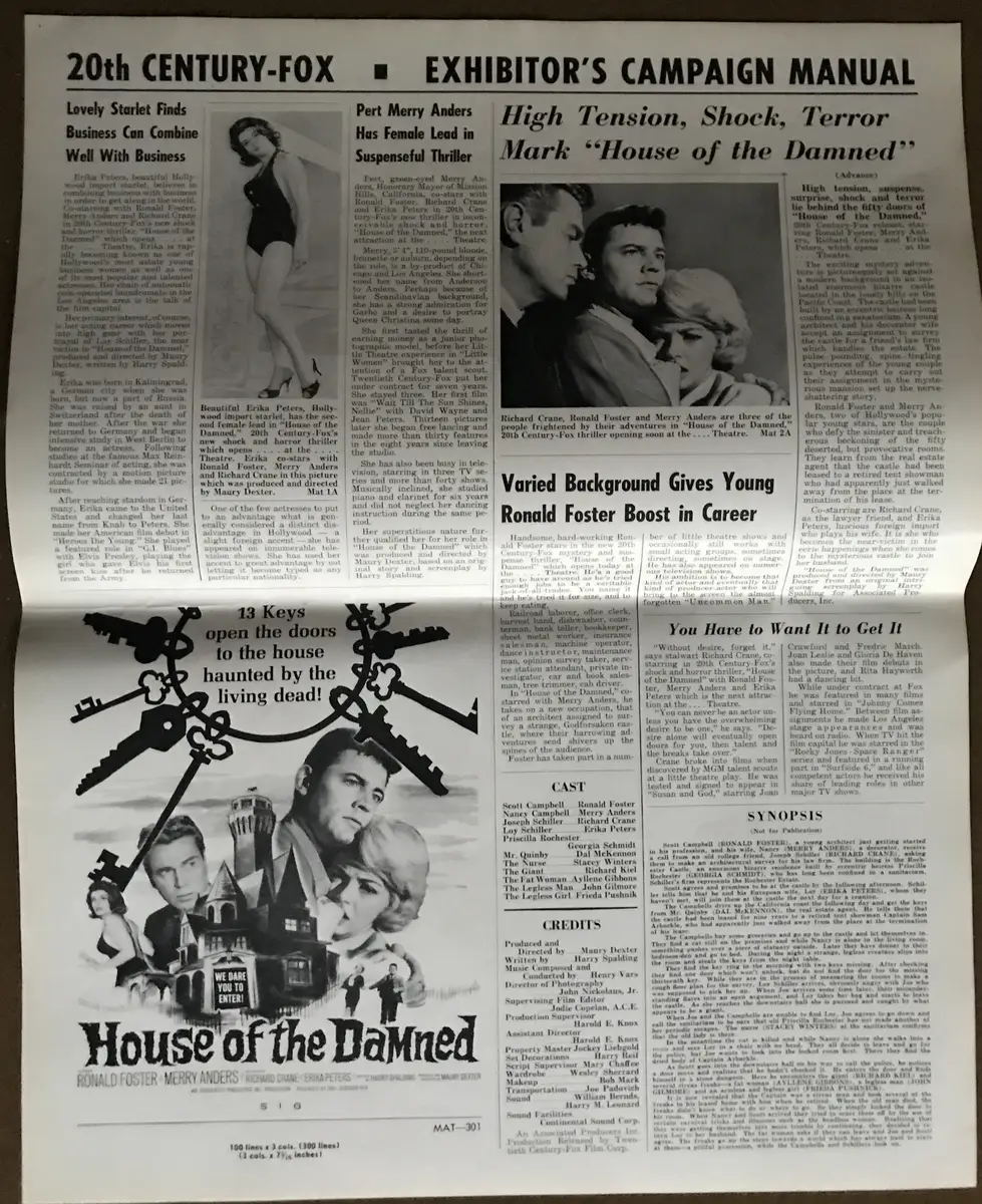 House of the Damned Press Book