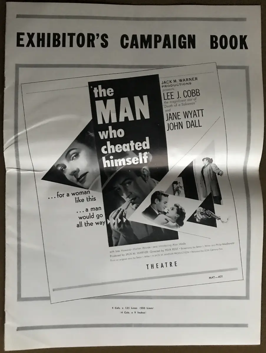 The Man Who Cheated Himself Press Book