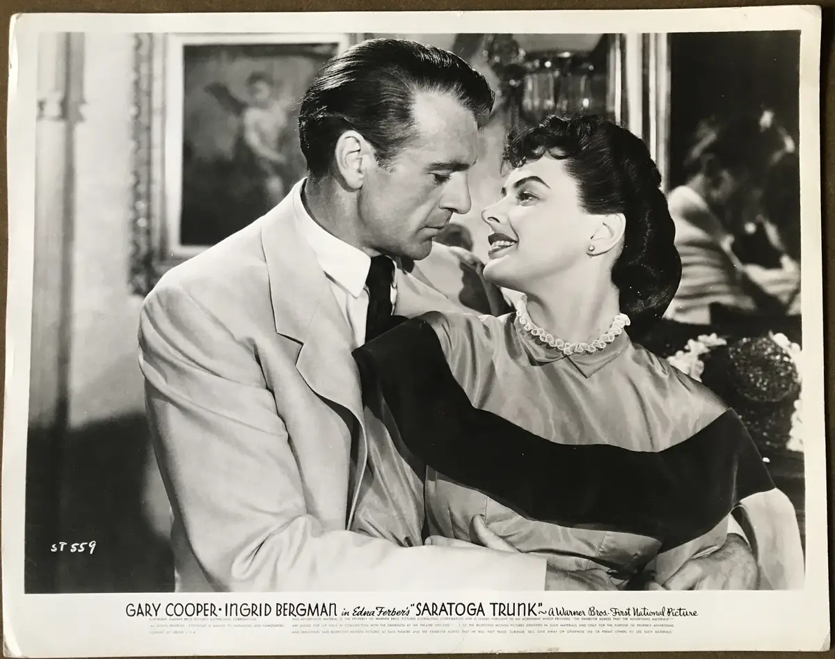 Saratoga Trunk Gary Cooper/Ingrid Bergman Close-Up Scene