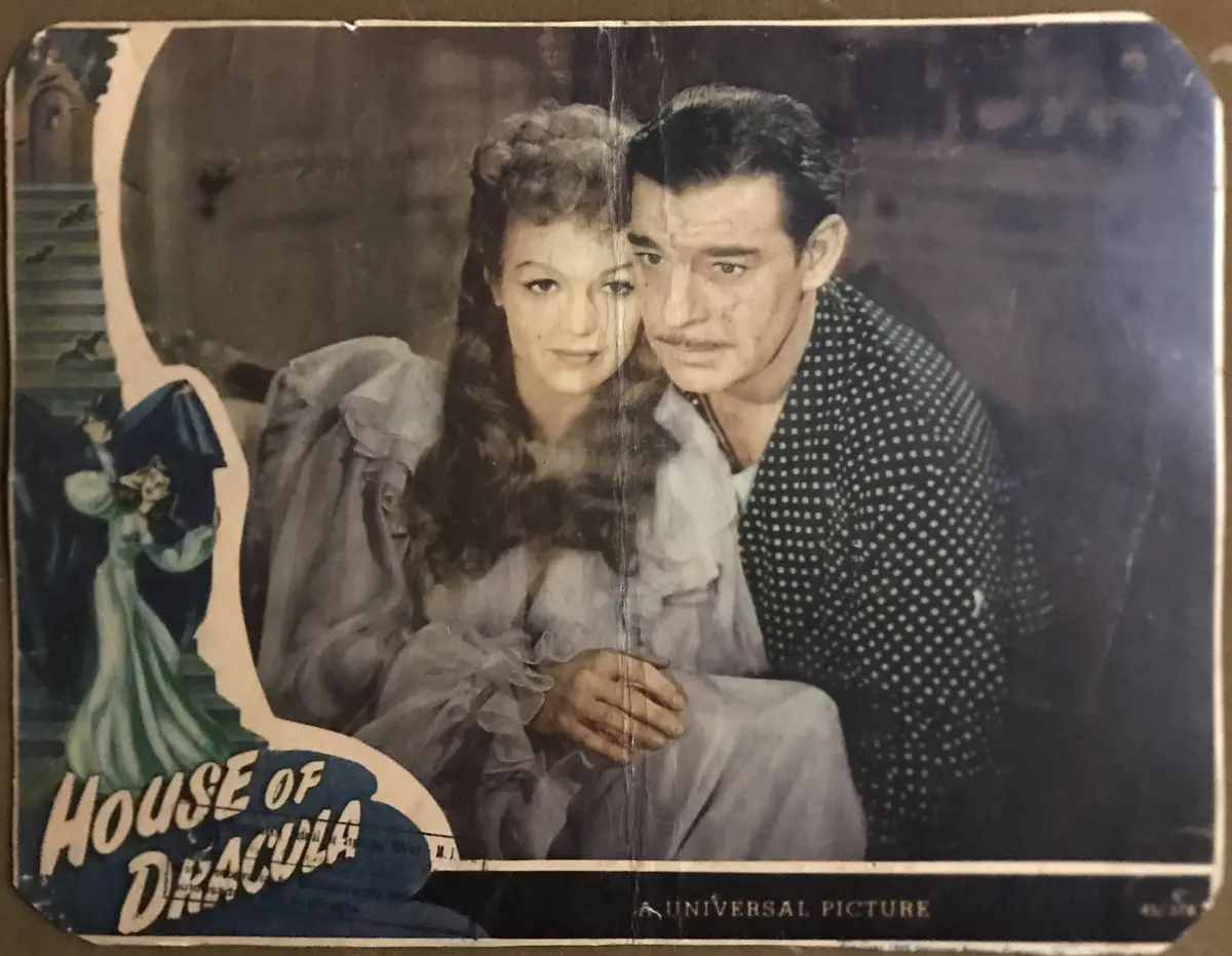 House of Dracula Lon Chaney Jr/Martha O'Driscoll Portrait Lobby Card