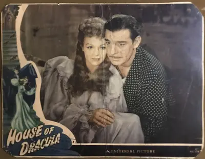House of Dracula Lon Chaney Jr/Martha O'Driscoll Portrait Lobby Card image 1