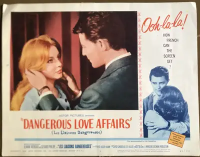 Dangerous Love Affairs AKA Les Liaisons Dangereuses Lobby Card Set Of 4 image 2