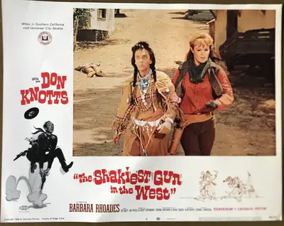 The Shakiest Gun in the West Lobby Card Set Of 8 and Press Book image 7