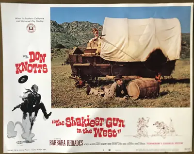The Shakiest Gun in the West Lobby Card Set Of 8 and Press Book image 9