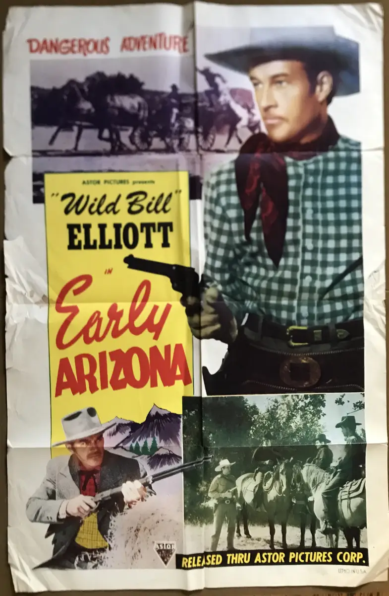 In Early Arizona 1940's Astor Pictures Re-Release One Sheet