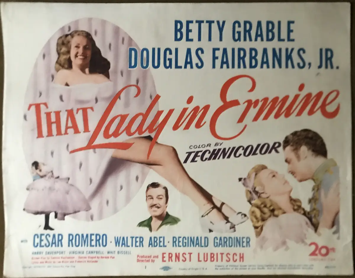 That Lady in Ermine Lobby Card Set Of 8