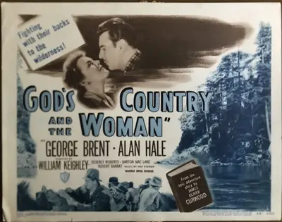God's Country and the Woman 1948 Re-Release Lobby Card Set Of 8 image 1
