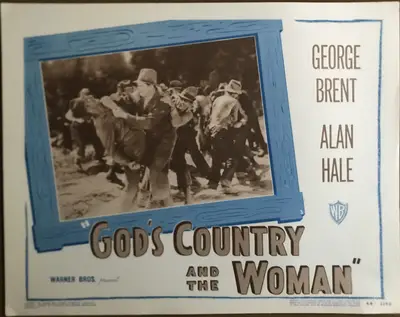 God's Country and the Woman 1948 Re-Release Lobby Card Set Of 8 image 2