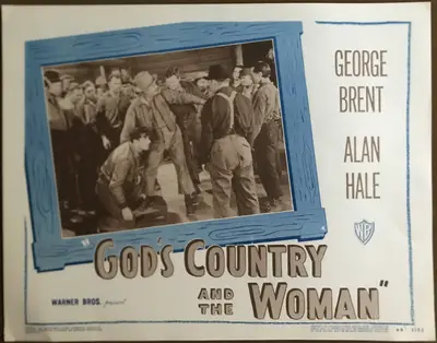 God's Country and the Woman 1948 Re-Release Lobby Card Set Of 8 image 3