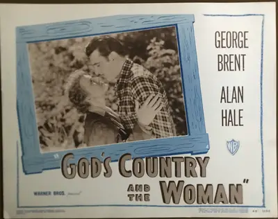 God's Country and the Woman 1948 Re-Release Lobby Card Set Of 8 image 4