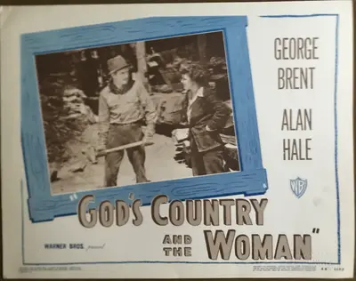 God's Country and the Woman 1948 Re-Release Lobby Card Set Of 8 image 7