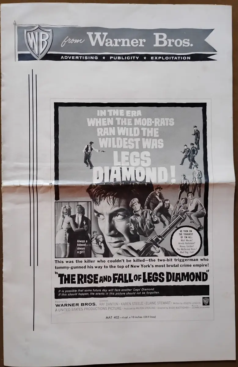 The Rise and Fall of Legs Diamond Press Book
