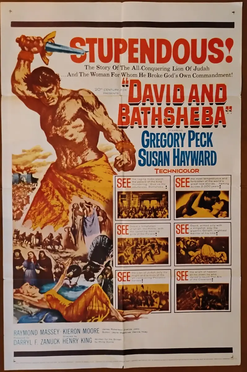David and Bathsheba 1960 Re-Release One Sheet