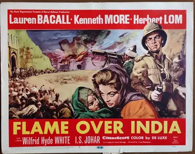 North West Frontier AKA Flame Over India Lobby Card Set Of 8 image 1