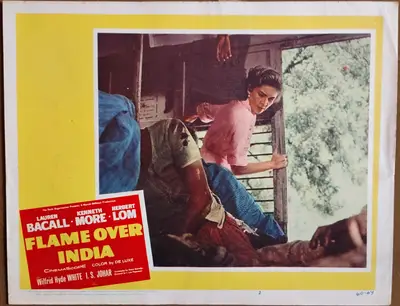 North West Frontier AKA Flame Over India Lobby Card Set Of 8 image 2